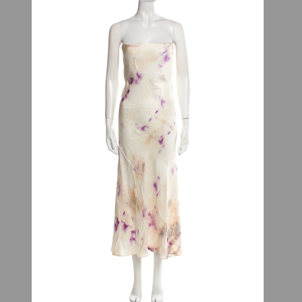 ALEXIS Tie Dye Strapless Dress - Size S